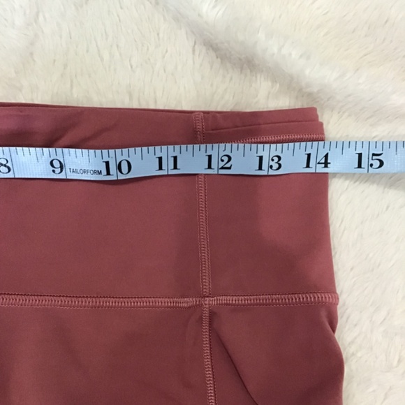 Lululemon Women Size 8 Fast & Free High Rise Crop Dusty Rose Leggings Yoga Gym - Picture 7 of 8